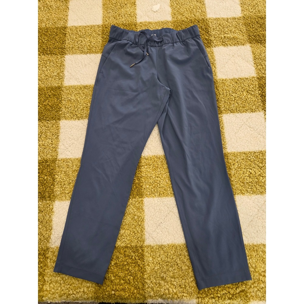 Lululemon On the Fly 7/8 Pant Luxtreme Blue Drawcord Waist 6